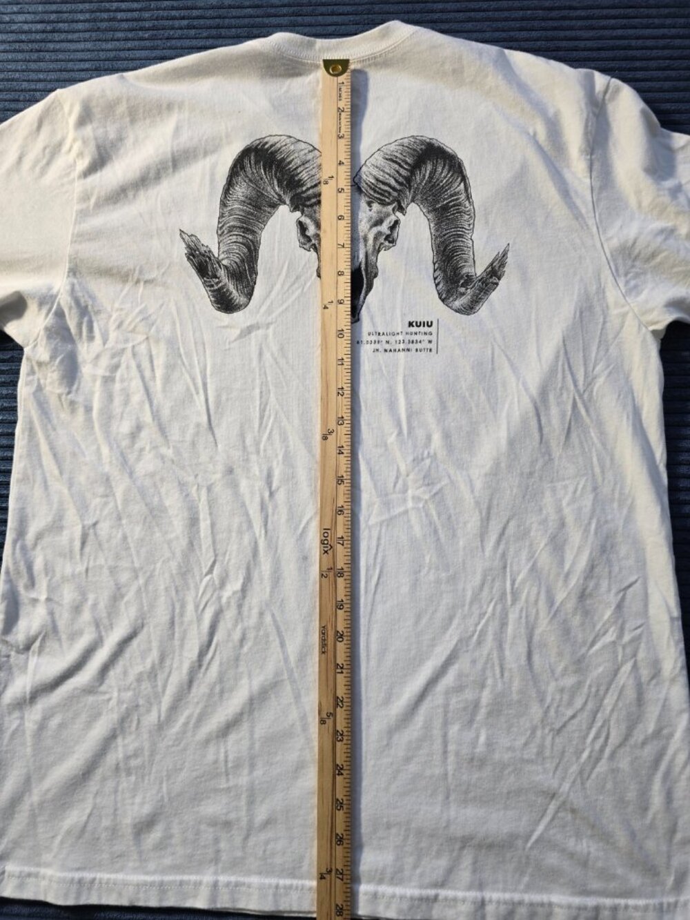 KUIU Ultralight Hunting T-Shirt Men’s XL | Ram Logo Graphic Tee White Outdoors - Picture 10 of 11